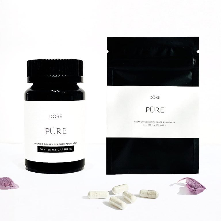 Dose PURE Golden Teacher Microdose Psilocybin Capsules 4 Dose PURE Golden Teacher Microdose Psilocybin Capsules 25 or 60 Capsules 1 768x768 2