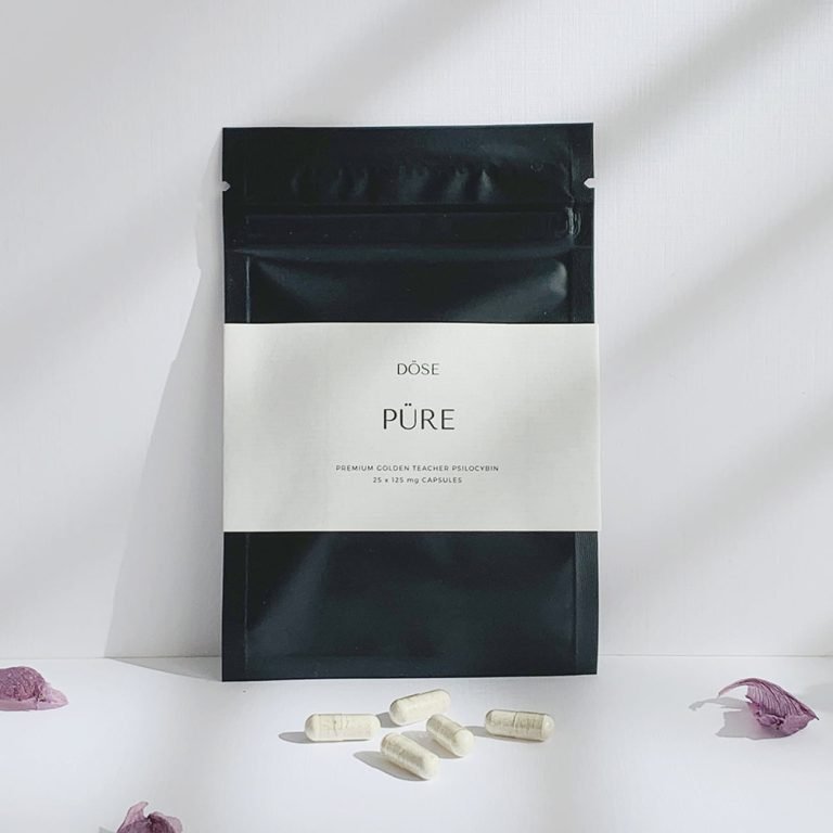 Dose PURE Golden Teacher Microdose Psilocybin Capsules 7 Dose PURE Golden Teacher Microdose Psilocybin Capsules Front 1 768x768 1
